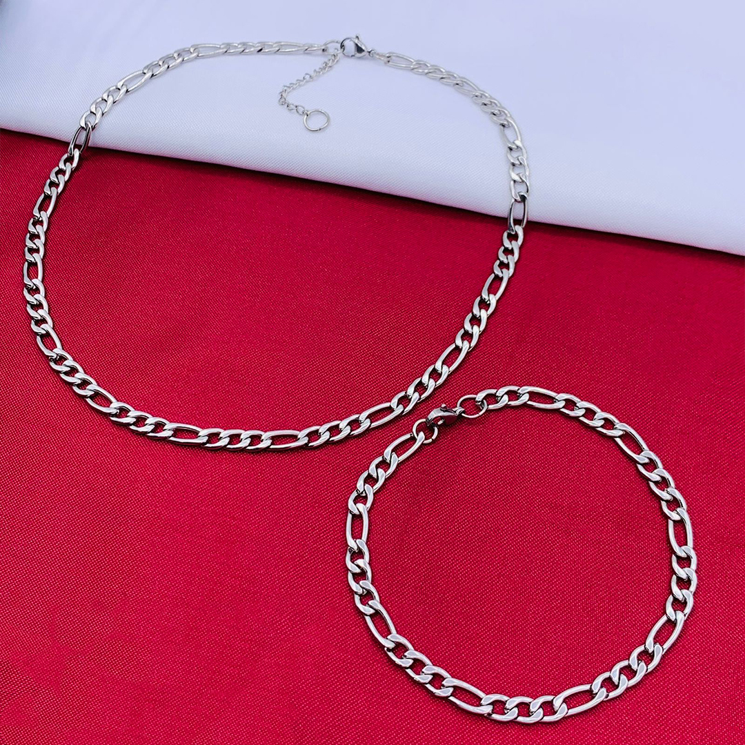 DUO CADENA, CARTIER PLATEADA 1.2mm